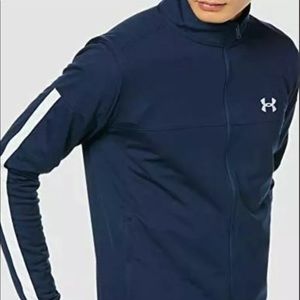 Under Armour Men's UA Sportstyle Pique Fitted Track Jacket Navy Blue 2XL
